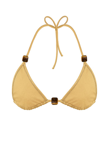 ARUBA GOLD TIGER'S EYE BIKINI TOP