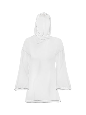 CRETA GRAY HOODED COVER-UP