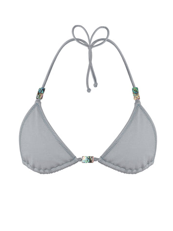 CRETA SILVER ABALONE BIKINI TOP