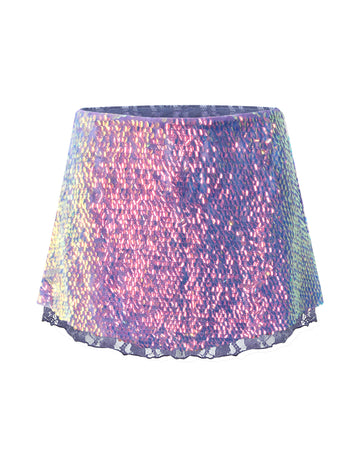 HYDRA SEQUIN & LACE MINI SKIRT