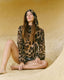AMAZONIA LEOPARD HOODED COVER-UP